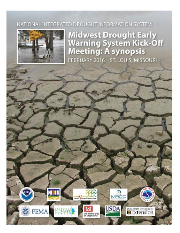 Cover of the report depicting a dry, cracked lake bed.