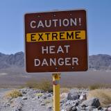 "Extreme Heat Danger" warning sign in Death Valley National Park. Photo credit: Shutterstock, Angel DiBilio.