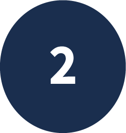 A blue circle with the number 2 inside