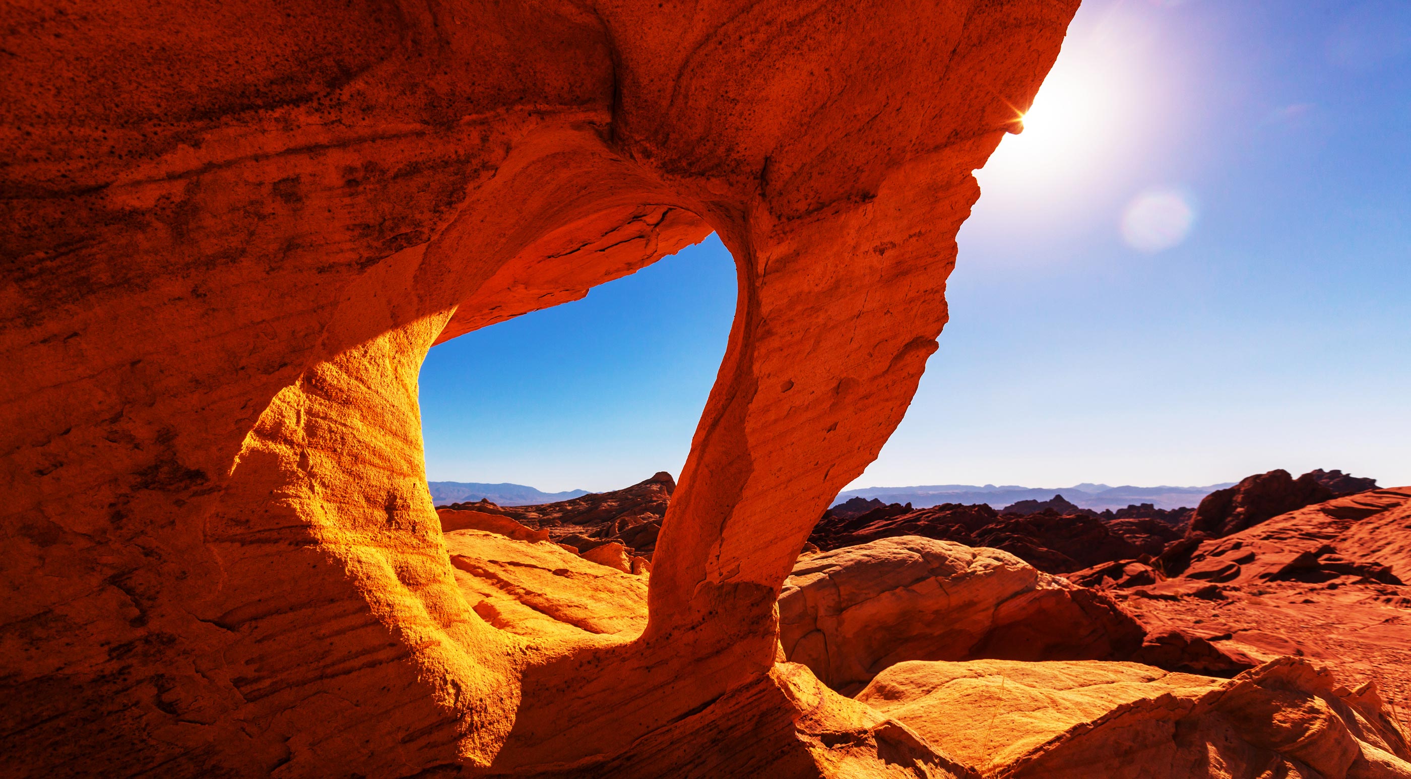 Rock formation in Valley of Fire State Park, Nevada.