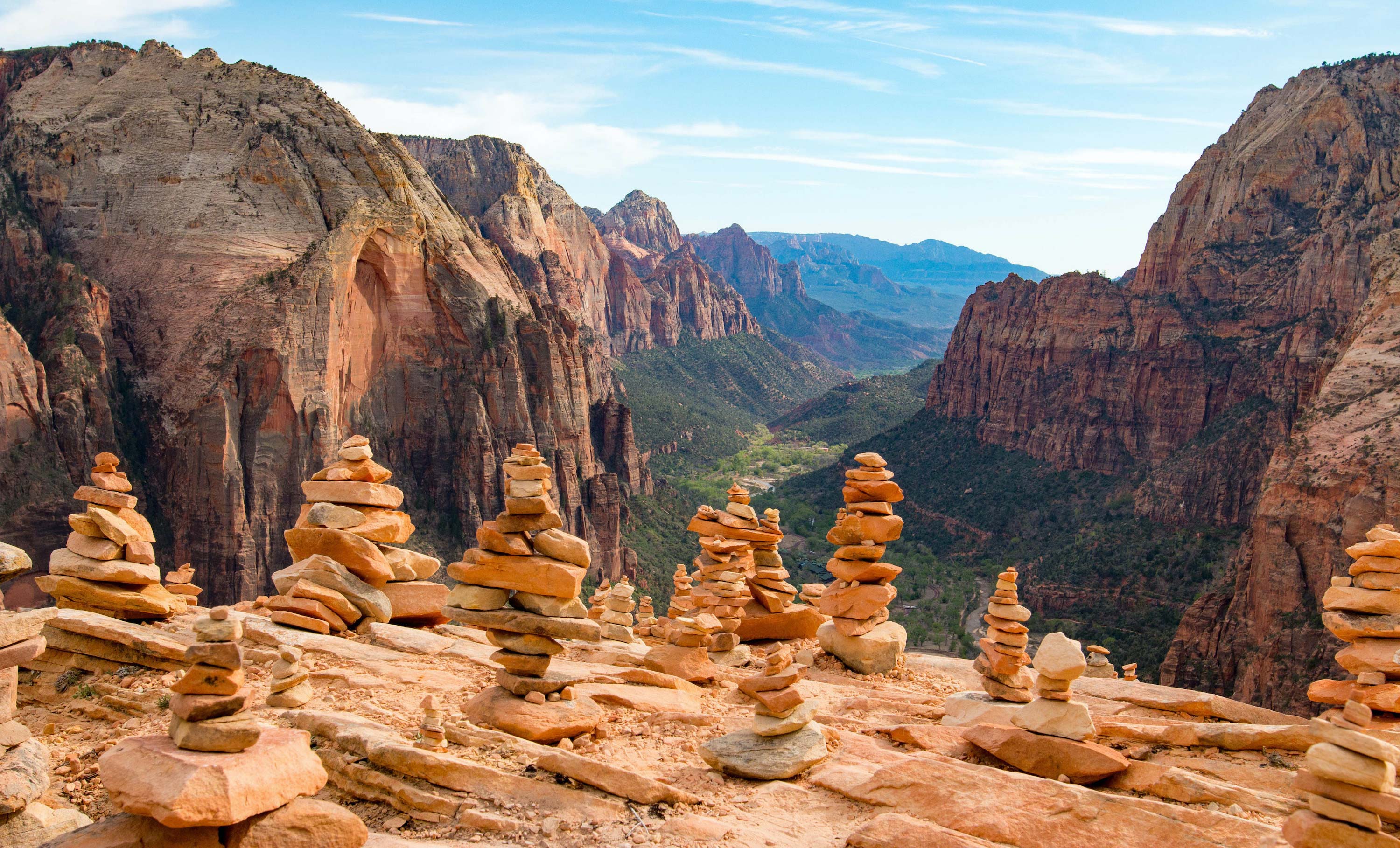 Rock formations in Zion National Park, Utah.