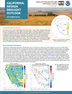 Preview of the California-Nevada Drought Outlook - October 2019