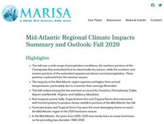 Preview of the Quarterly Climate Impacts and Outlook for the Chesapeake Bay Region
