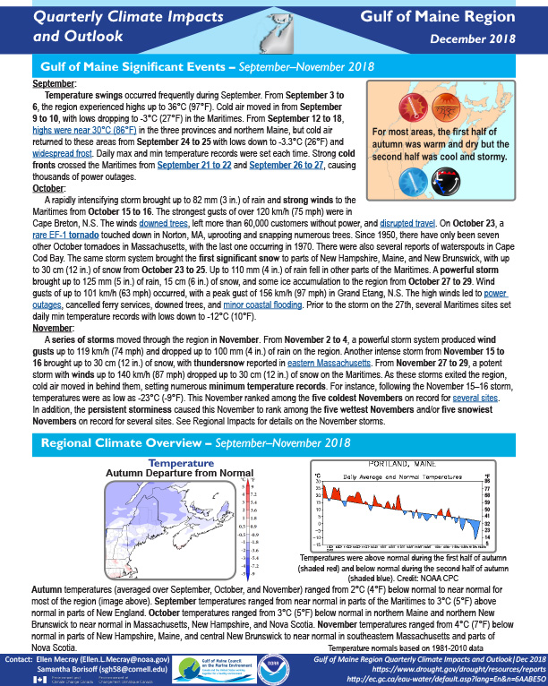 Example image of the Climate Impacts and Outlooks report