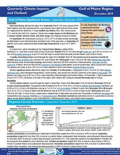 Preview of the Quarterly Climate Impacts and Outlook