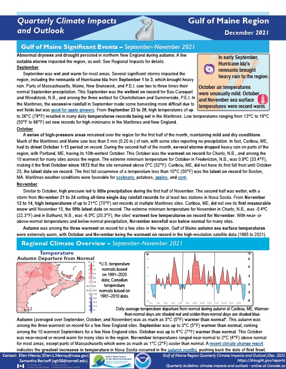 Example image of the Climate Impacts and Outlook report