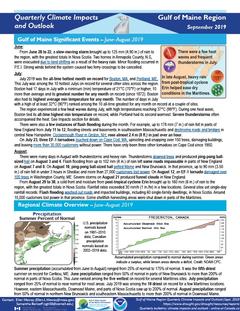 First page of the Impacts and Outlooks report