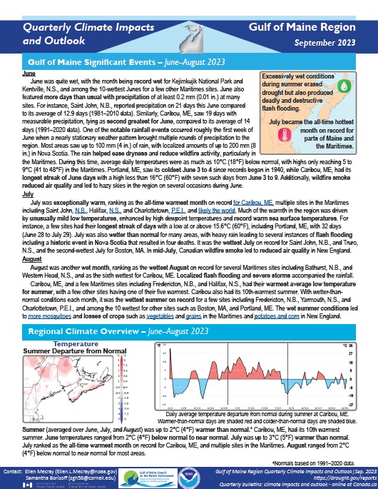 Example image of the Climate Impacts and Outlook report