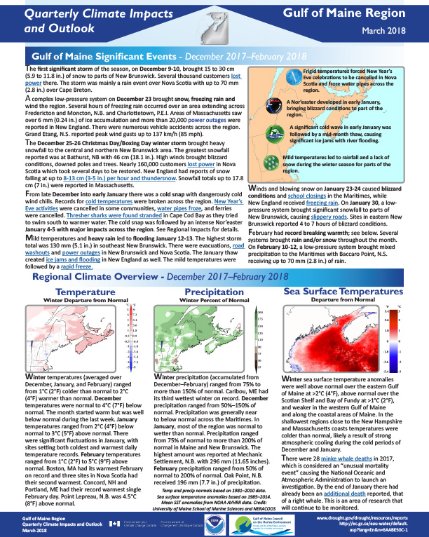 Example image of the Climate Impacts and Outlooks report