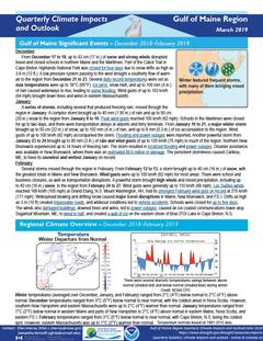 First page of the Impacts and Outlooks report