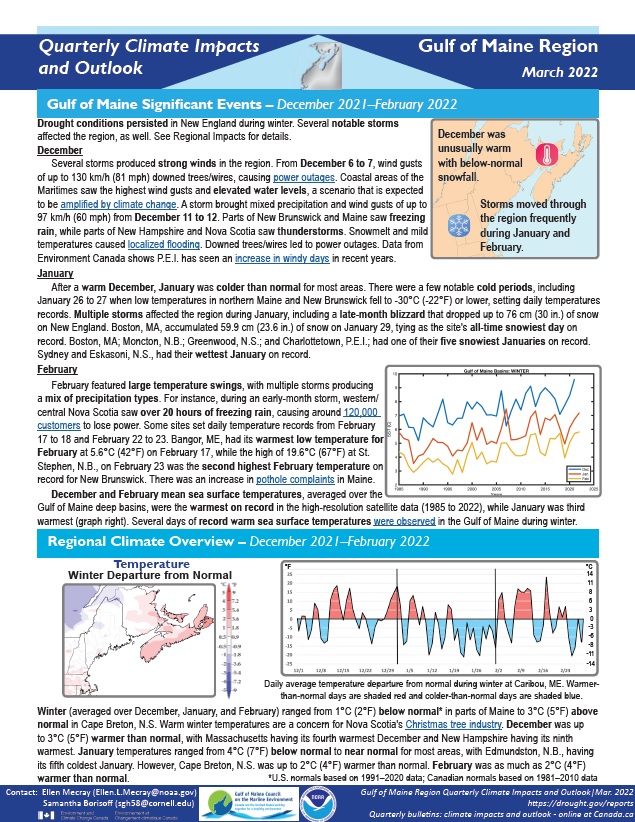 Example image of the Climate Impacts and Outlook report