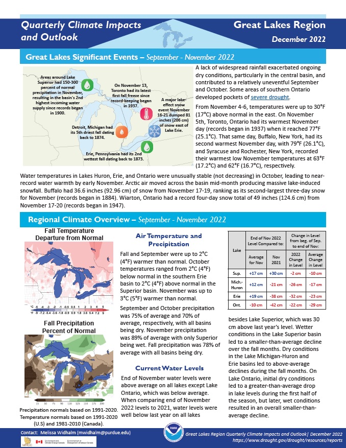 December 2022 Climate Impacts and Outlook report.