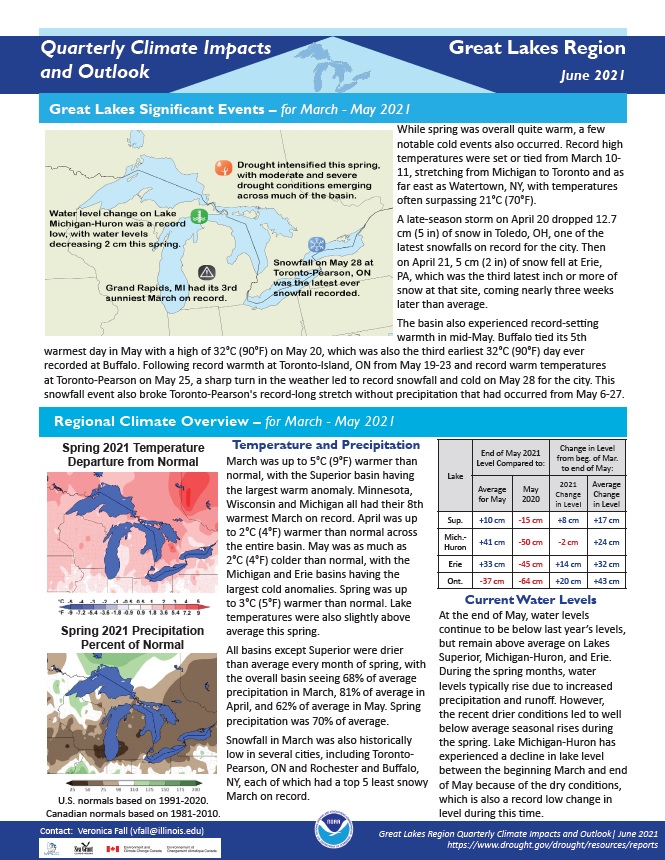 Example image of the Climate Impacts and Outlook report