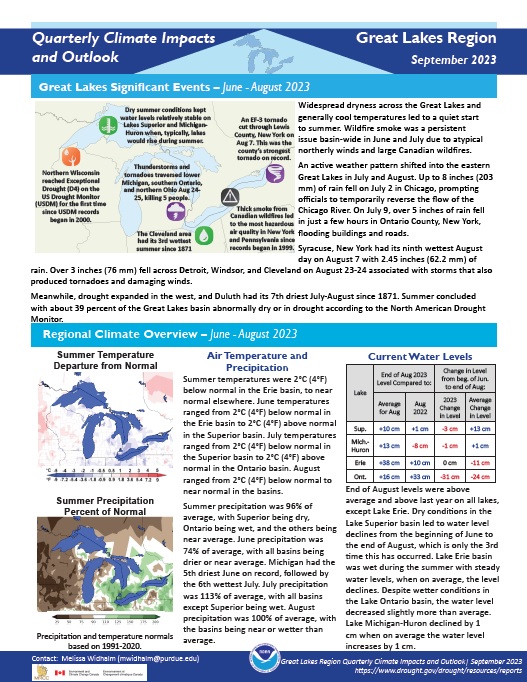 Example image of the Climate Impacts and Outlook report