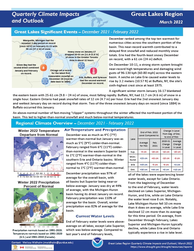 Example image of the Climate Impacts and Outlook report