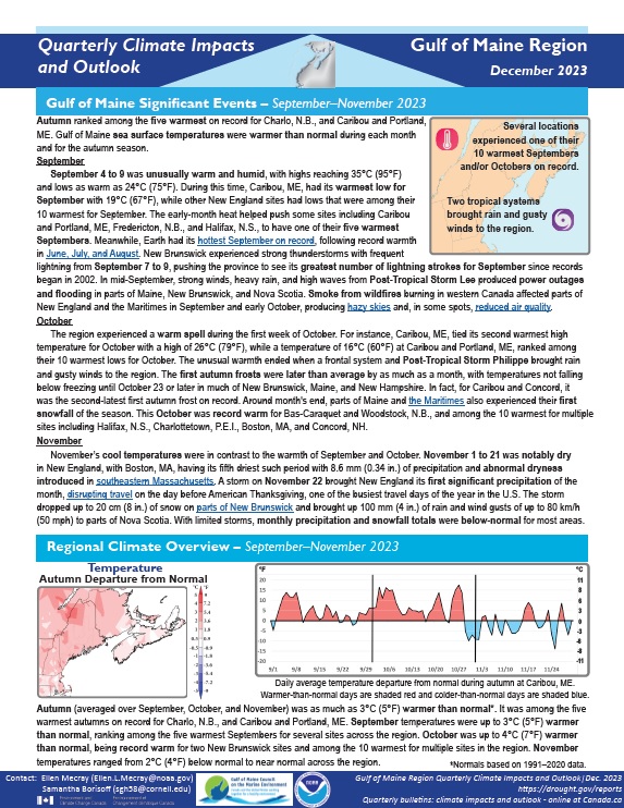 Example image of the Climate Impacts and Outlook report