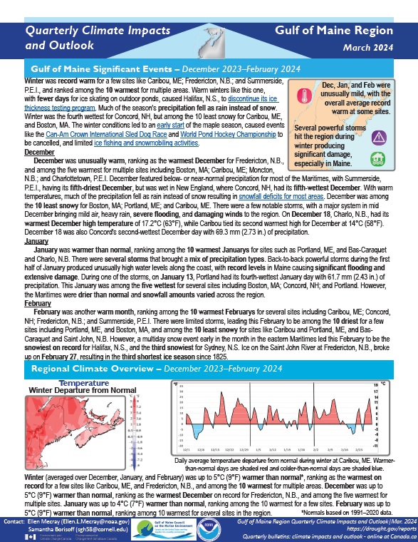 Example image of the Climate Impacts and Outlook report