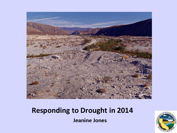 Title slide from presentation on drought responses in 2014