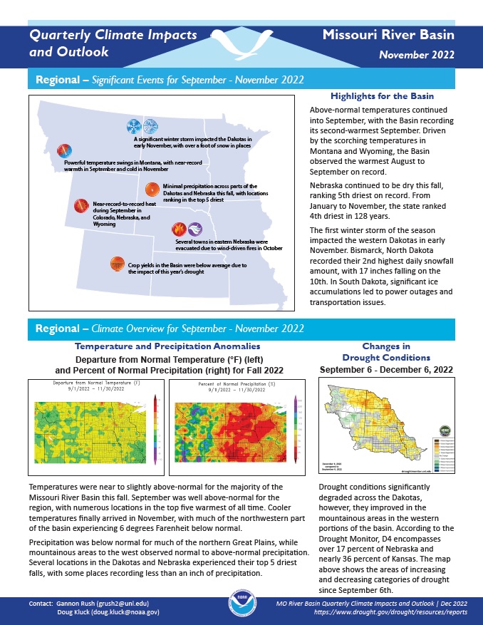 December 2022 Climate Impacts and Outlook report.