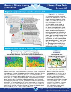 Preview of Quarterly Climate Impacts and Outlook for the Missouri River Basin