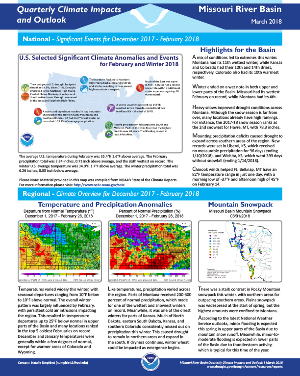 Example image of the Climate Impacts and Outlooks report