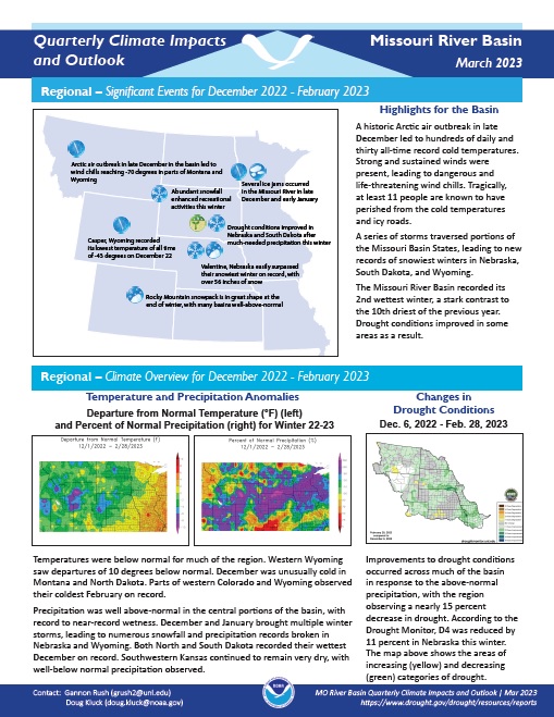 Example image of the Climate Impacts and Outlook report.