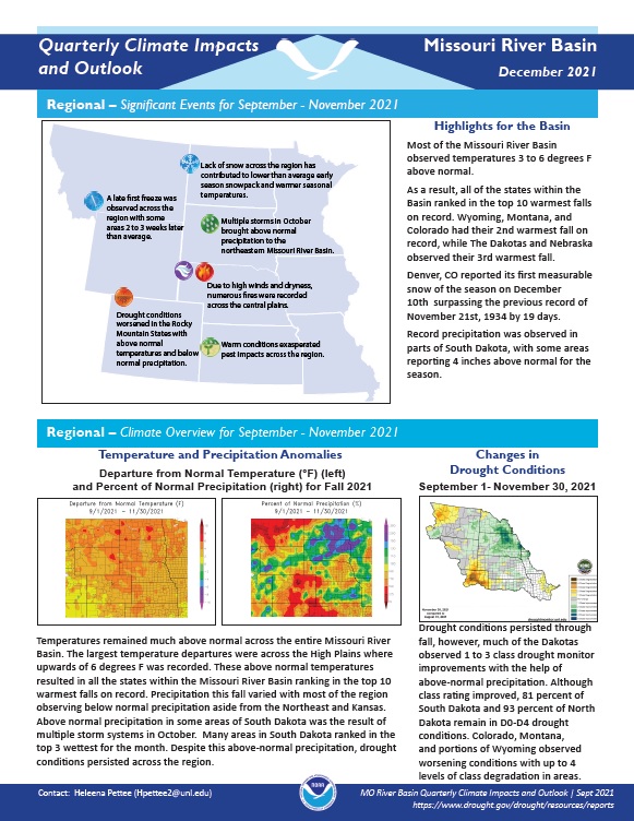 Example image of the Climate Impacts and Outlook report