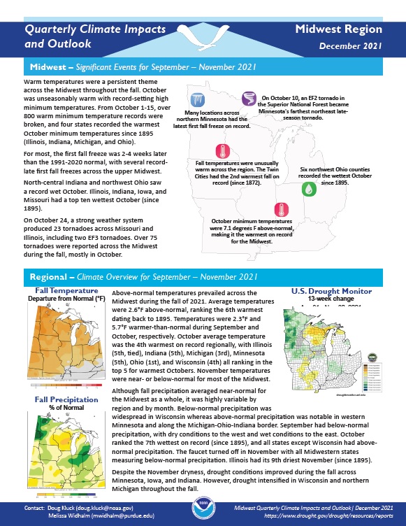 Example image of the Climate Impacts and Outlook report