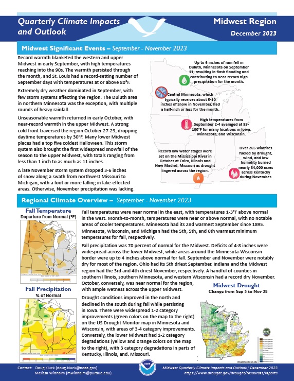 Example image of the Climate Impacts and Outlook report