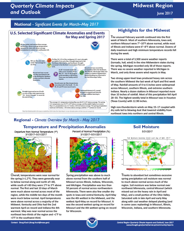 Example image of the Climate Impacts and Outlooks report