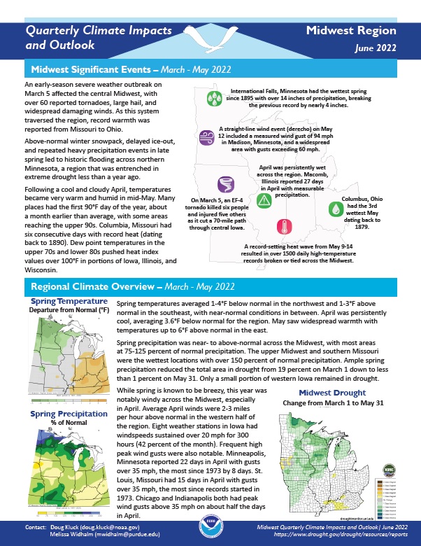 Example image of the Climate Impacts and Outlook report