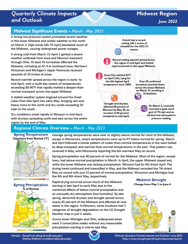 Example image of the Climate Impacts and Outlook report.