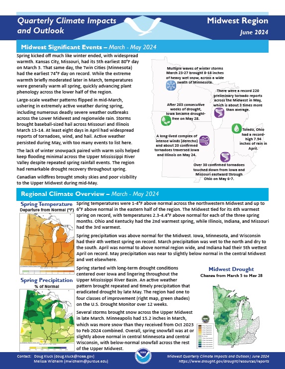 Example image of the Climate Impacts and Outlook report
