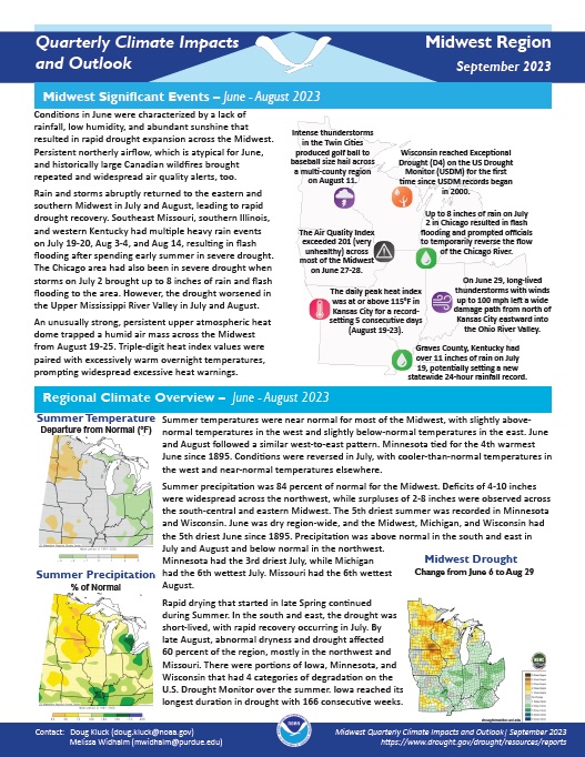 Example of the Climate Impacts and Outlook report