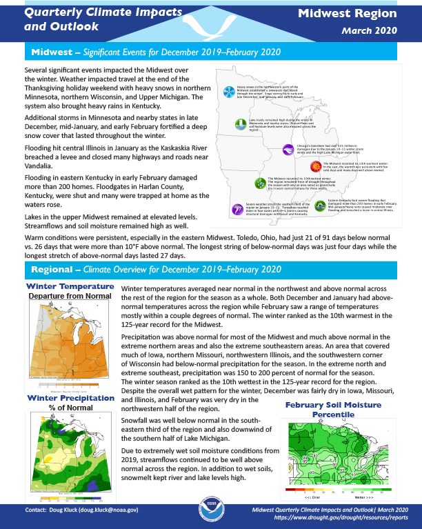 Report cover depicting text and maps