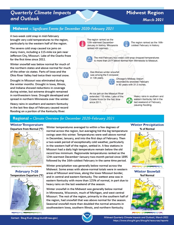 Example image of the Climate Impacts and Outlooks report