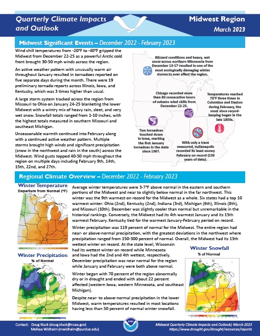 Example image of the Climate Impacts and Outlook report.