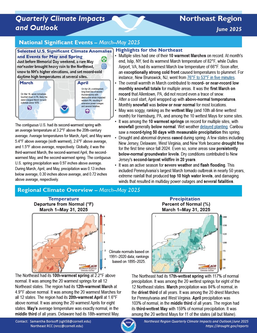 Example image of the Climate Impacts and Outlook report