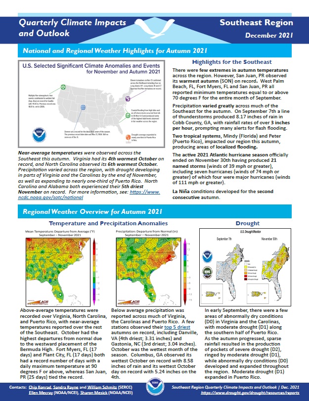 Example image of the Climate Impacts and Outlook report