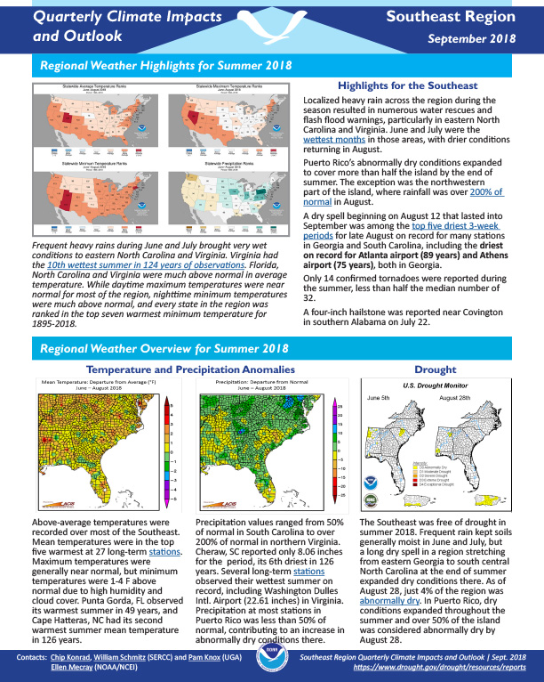Example image of the Climate Impacts and Outlooks report