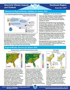 First page of the Impacts and Outlooks report