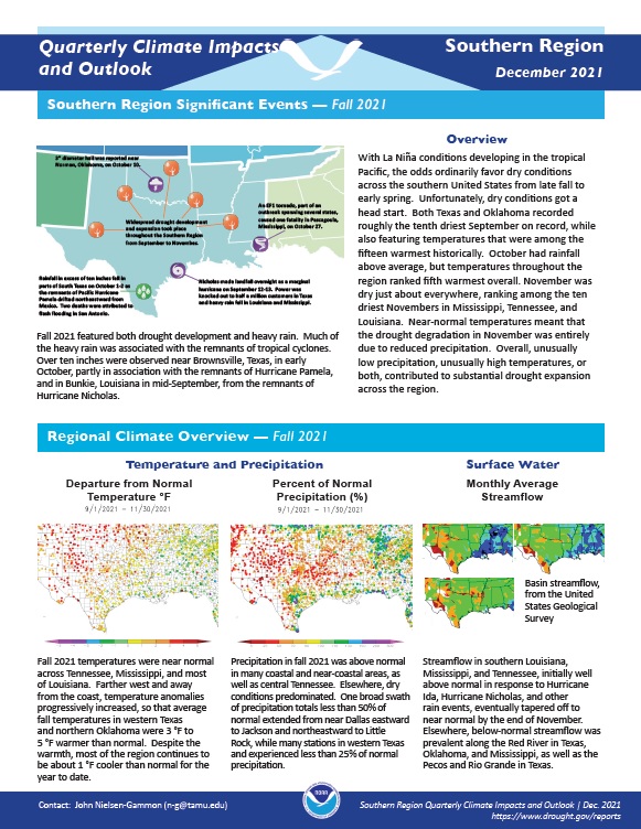 Example image of the Climate Impacts and Outlook report