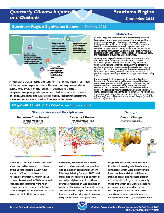 Example image of the Climate Impacts and Outlook report.