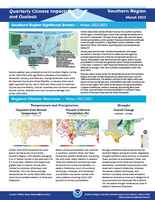 Example image of the Climate Impacts and Outlook report.