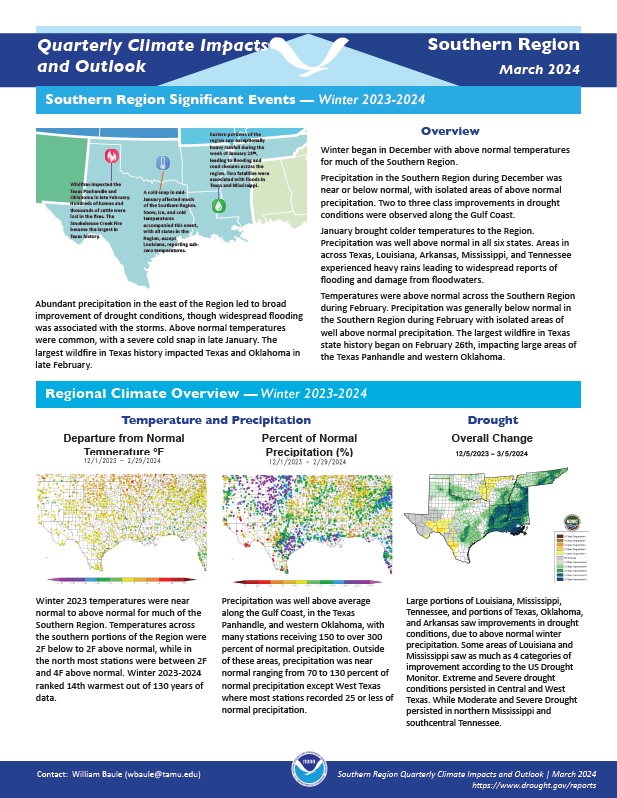 Example image of the Climate Impacts and Outlook report