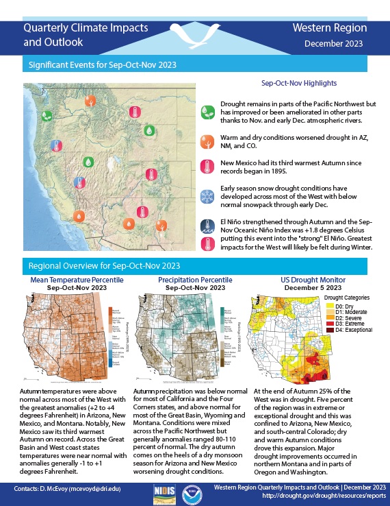 Example image of the Climate Impacts ad Outlook report