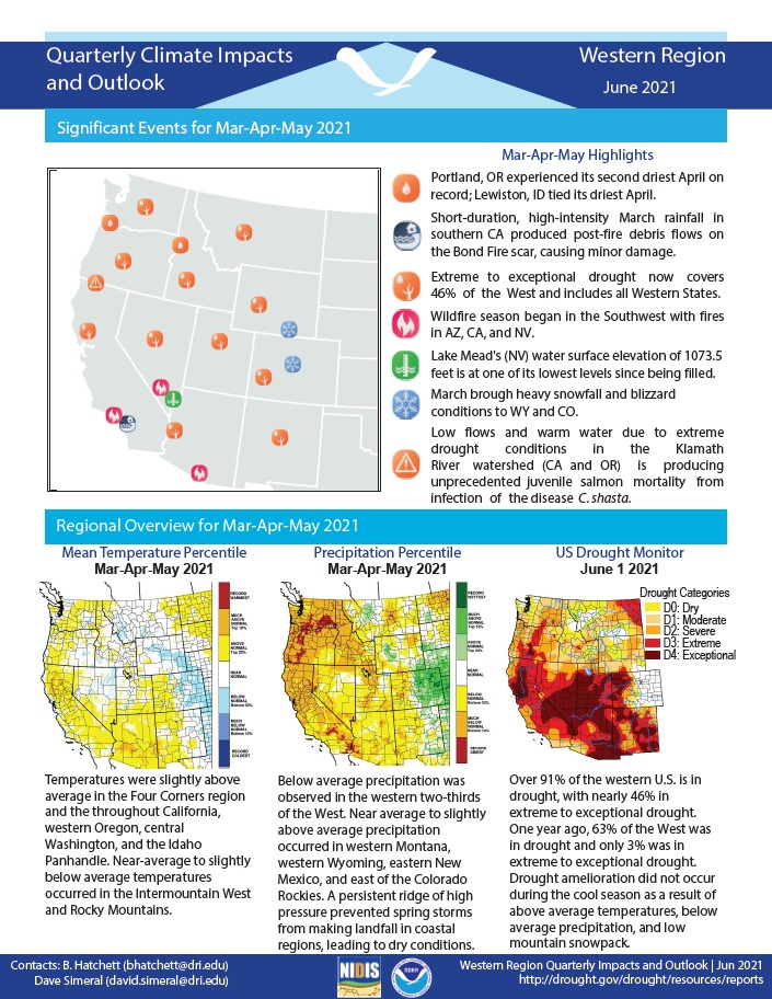 Example image of the Climate Impacts and Outlook report