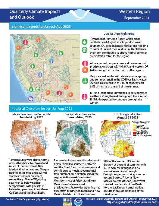 Example image of the Climate Impacts and Outlook report