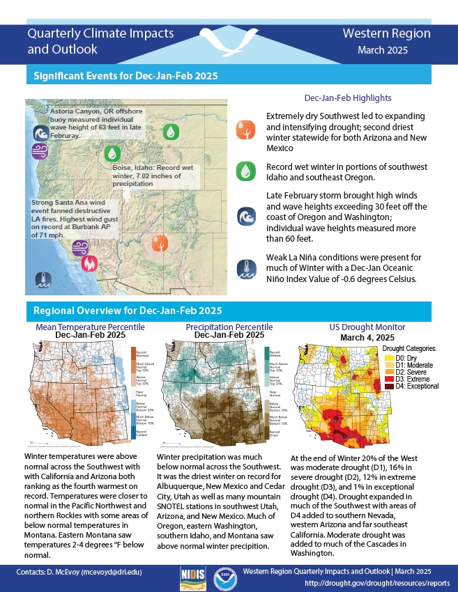 Example image of the Climate Impacts and Outlook report