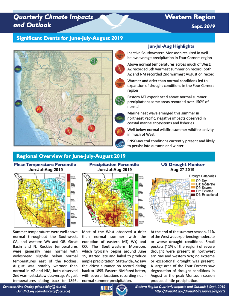 Preview of the Quarterly Climate Impacts and Outlook 